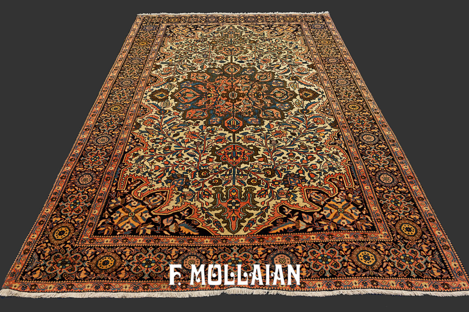 Classic Medallion Saruk Farahan Antique Persian Rug n°:11564753